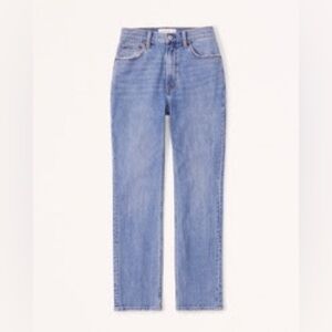 Abercrombie Curve Love Ultra High Rise Ankle Straight Jean